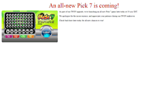 Desktop Screenshot of pick7.games.iwon.com
